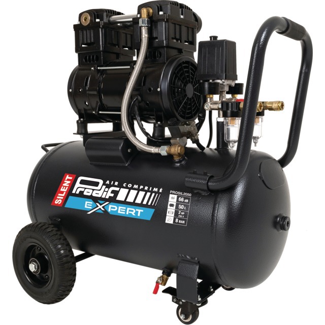 Compresseur A AIR 50 Litres Silencieux 2CV Monophase 14,4M3 référence fournisseur 1940064